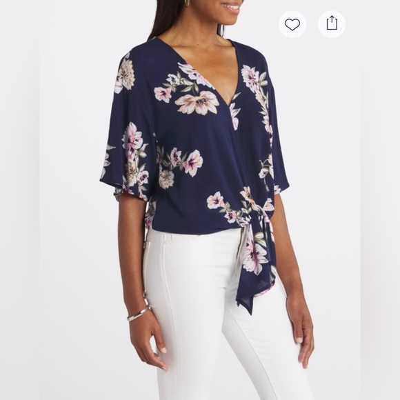 Lia Rhee Tie Front Top - Picture 3 of 6